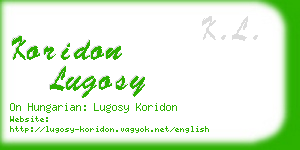 koridon lugosy business card